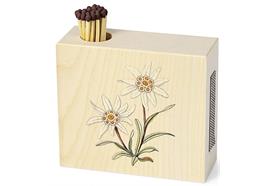 Streichholzhalter Edelweiss