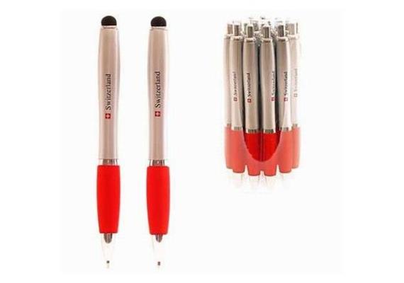 Stylo rot-silber CH-Kreuz Switzerland,