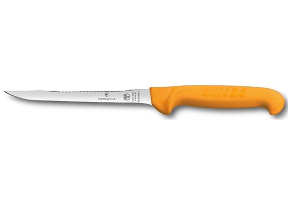 Swibo Fischmesser, n. Schliff flex, gelb, 16cm