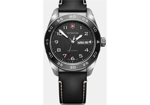 Swiss Army 42, SIR, BLK dial, BLK leather str