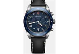 Swiss Army Chrono 42, SIR, BLE dial, BLK leather str