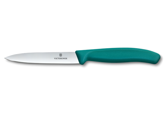 Swiss Classic, Gemüsemesser, 10cm, gerade, mittelspitz, grün