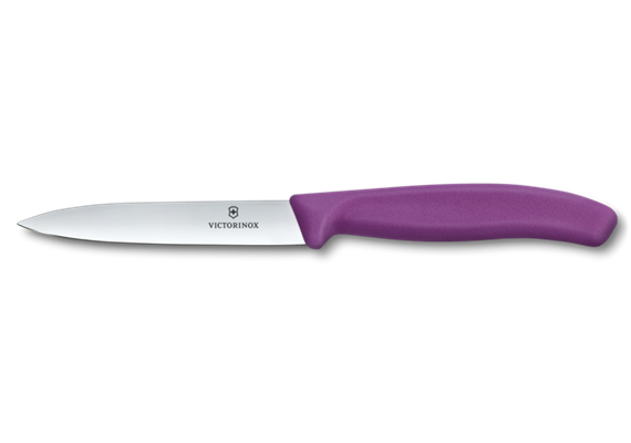 Swiss Classic, Gemüsemesser, 10cm, gerade, mittelspitz, violett