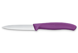 Swiss Classic, Gemüsemesser, 8cm, wellen, mittelspitz, violett