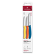 Swiss Classic, Gemüsemesser Set, 3tlg, gerade/wellen, gelb/orange/blau, box