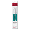 Swiss Classic, Gemüsemesser Set, 3tlg, gerade/wellen, grün, box