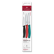 Swiss Classic, Gemüsemesser Set, 3tlg, gerade/wellen, grün, rot, schwarz , box
