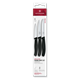 Swiss Classic, Gemüsemesser Set, 3tlg, gerade/wellen, schwarz, box