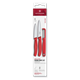 Swiss Classic, Gemüsemesser Set mit I-Schäler, 3tlg, rot, box