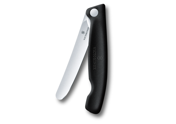 Swiss Classic, Picknick Messer, 11cm, gerade, schwarz, box