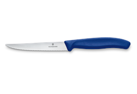 Swiss Classic, Steak- & Pizzamesser, 11cm, wellen, blau