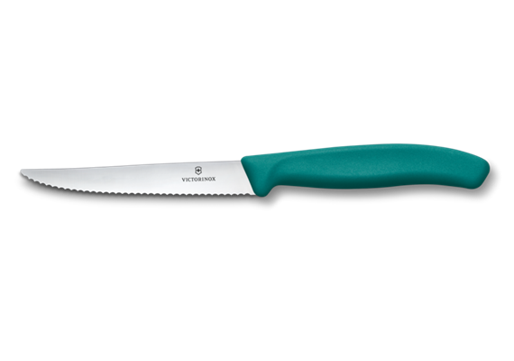 Swiss Classic, Steak- & Pizzamesser, 11cm, wellen, grün