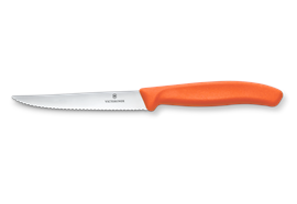 Swiss Classic, Steak- & Pizzamesser, 11cm, wellen, orange