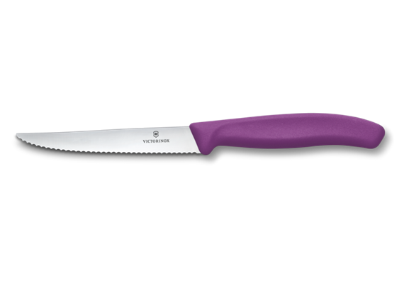 Swiss Classic, Steak- & Pizzamesser, 11cm, wellen, violett