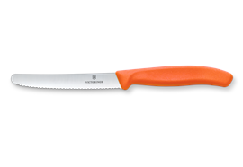 Swiss Classic, Tomaten & Tafelmesser, 11cm, wellen, orange