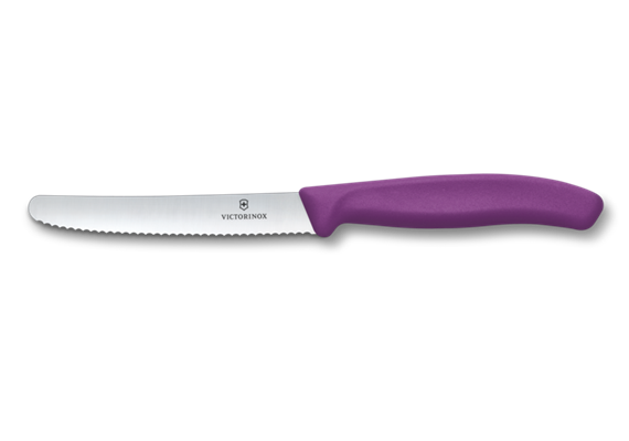 Swiss Classic, Tomaten & Tafelmesser, 11cm, wellen, violett