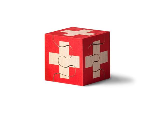 Swiss-Cube Puzzleklotz-Swiss ,Holzspiel