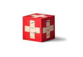 Swiss-Cube Puzzleklotz-Swiss ,Holzspiel