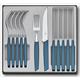 Swiss Modern Besteck-Set, 12-teilig, kornblumen-blau, Steakmesser