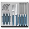 Swiss Modern Besteck-Set, 12-teilig, kornblumen-blau, Steakmesser