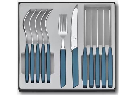 Swiss Modern Besteck-Set, 12-teilig, kornblumen-blau, Tomatenmesser Swiss Modern Besteck-Set, 12-teilig, kornblumen-blau, Tomatenmesser