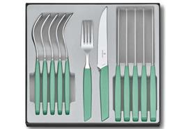 Swiss Modern Besteck-Set, 12-teilig, mint-grün, Steakmesser