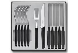 Swiss Modern Besteck-Set, 12-teilig, schwarz, Steakmesser