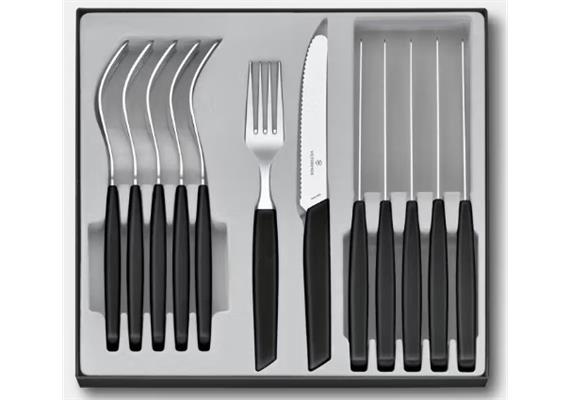 Swiss Modern Besteck-Set, 12-teilig, schwarz, Tomatenmesser Swiss Modern Besteck-Set, 12-teilig, schwarz, Tomatenmesser