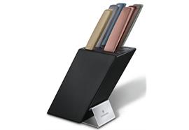 Swiss Modern Messerblock, 6-teilig ,frabig, Buchenholz schwarz