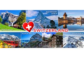 Switzerland 7-Bild mit Fahne