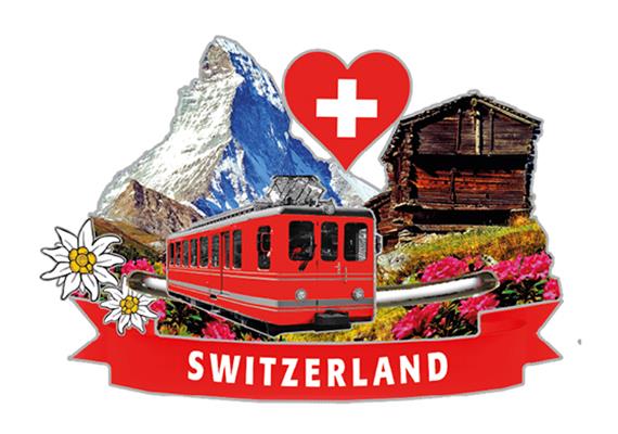 Switzerland Zermatt Bahn und Herz