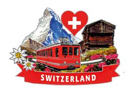 Switzerland Zermatt Bahn und Herz
