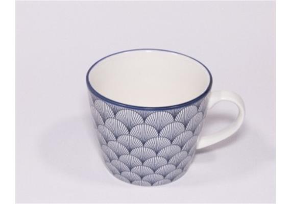Tasse Haynan Zen (navy-rim-navy, Fächer)
