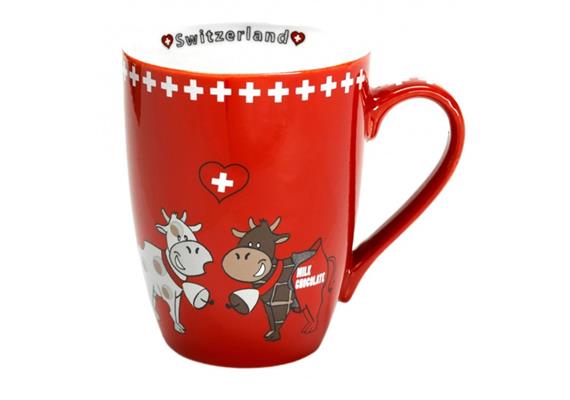 Tasse Tasse rot mit Cow Couple Tasse Tasse rot mit Cow Couple