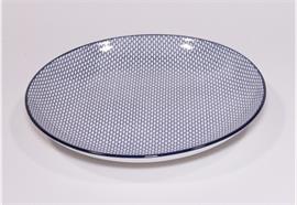 Teller Haynan Zen (navy-rim-navy, s, Kacheln)