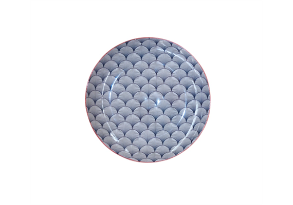 Teller Haynan Zen (navy-rim-red, m, Fächer) Teller Haynan Zen (navy-rim-red, m, Fächer)