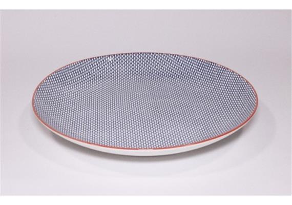 Teller Haynan Zen (navy-rim-red, m, Kacheln) Teller Haynan Zen (navy-rim-red, m, Kacheln)