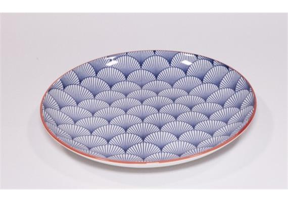 Teller Haynan Zen (navy-rim-red, s, Fächer)