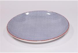 Teller Haynan Zen (navy-rim-red, s, Kacheln)