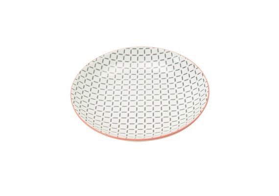 Teller schwarz 21cm Rand rot Teller schwarz 21cm Rand rot