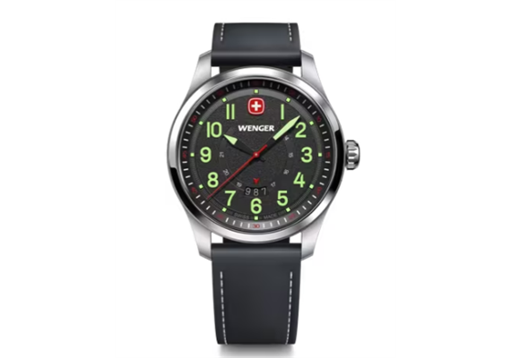 Terragraph 43, SIR, BLK dial, BLK leather str