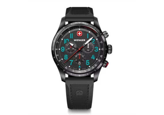 Terragraph Chrono 43, BLK, BLK dial, BLK silicone