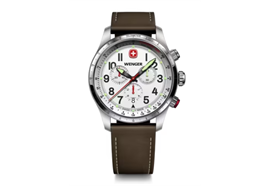 Terragraph Chrono 43, SIR, WHE dial, BRN leather s