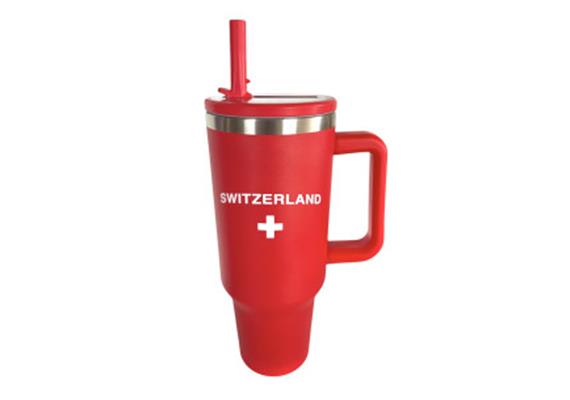 Thermo Cup rot mit Schweizerkreuz