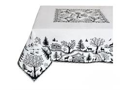 Tischdecke 140 x140 cm Lausanne noir blanc