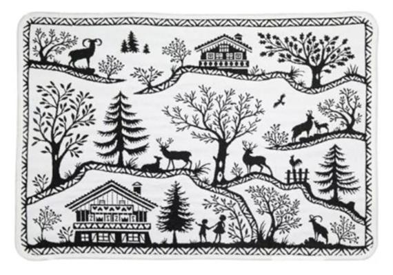 Tischset 48 x 35 cm Lausanne noir blanc Tischset 48 x 35 cm Lausanne noir blanc