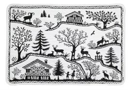 Tischset 48 x 35 cm Lausanne noir blanc