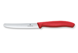Tomatenmesser SwissClassic, rund, Well., rot GGC