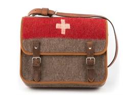 Überschlag-Mappe mit CH Kreuz mit Schuleterriemen