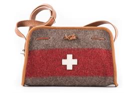 Umhänge-Tasche mit CH Kreuz mit Schnur & Innenfach